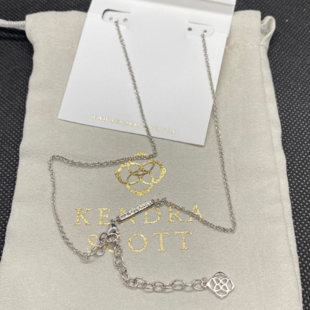 New Kendra Scott Silver Elisa In Iridescent Drusy - Picture 7 of 8